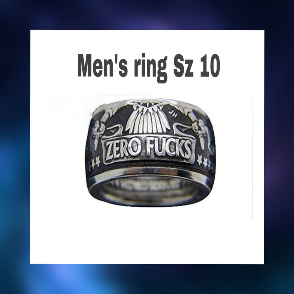Men's Sz 10 vintage handmade Morgan dollar ring